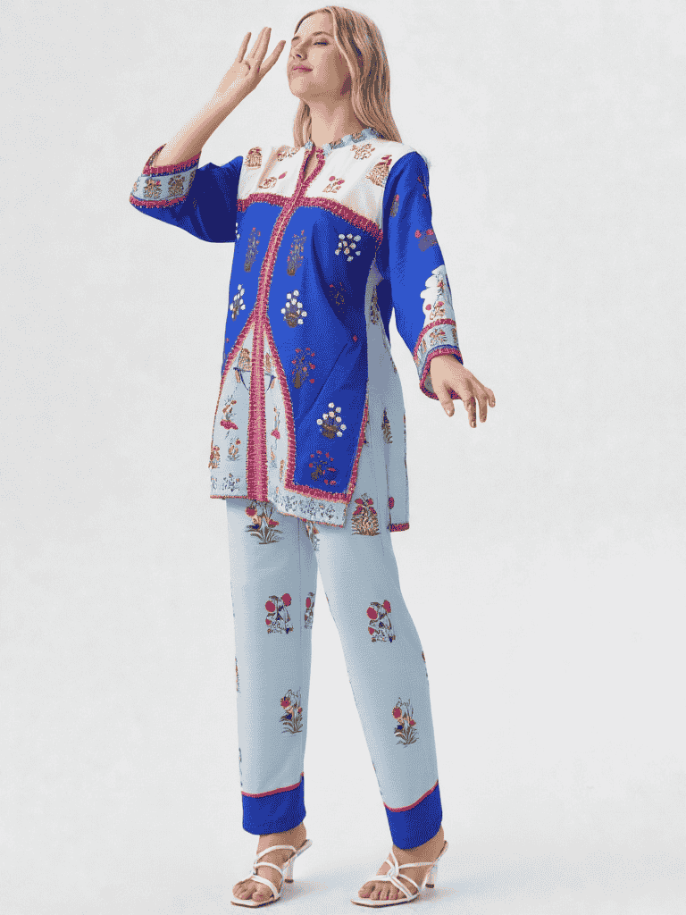 Saiyaara – Printed Slub Lawn Co-ord Set