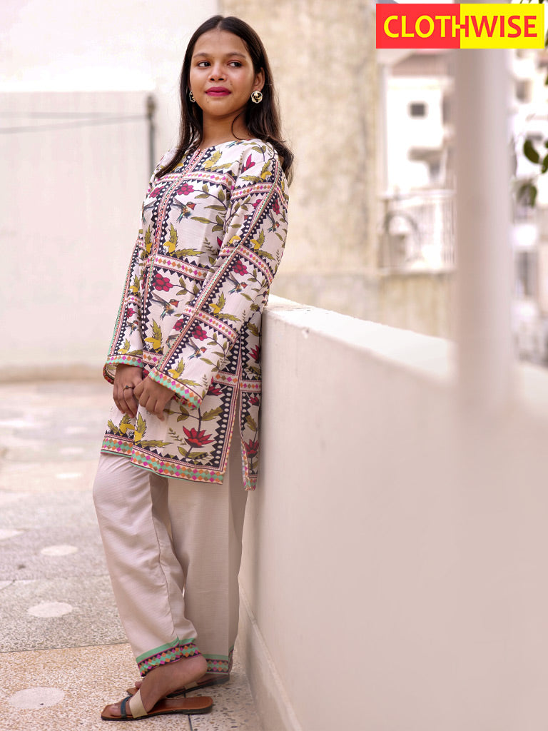 Saiyaara – Printed Slub Lawn Co-ord Set