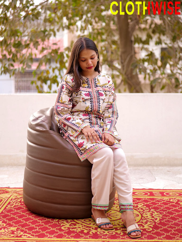 Saiyaara – Printed Slub Lawn Co-ord Set