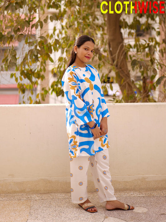 Saiyaara – Printed Slub Lawn Co-ord Set