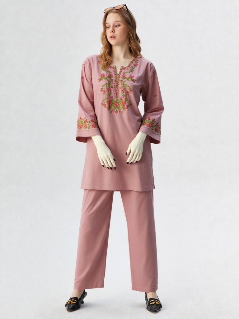 Rangzaar – 2 Piece Embroidered Cotton Co-ord Set for Girls & Women