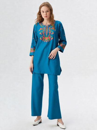 Rangzaar – 2 Piece Embroidered Cotton Co-ord Set for Girls & Women
