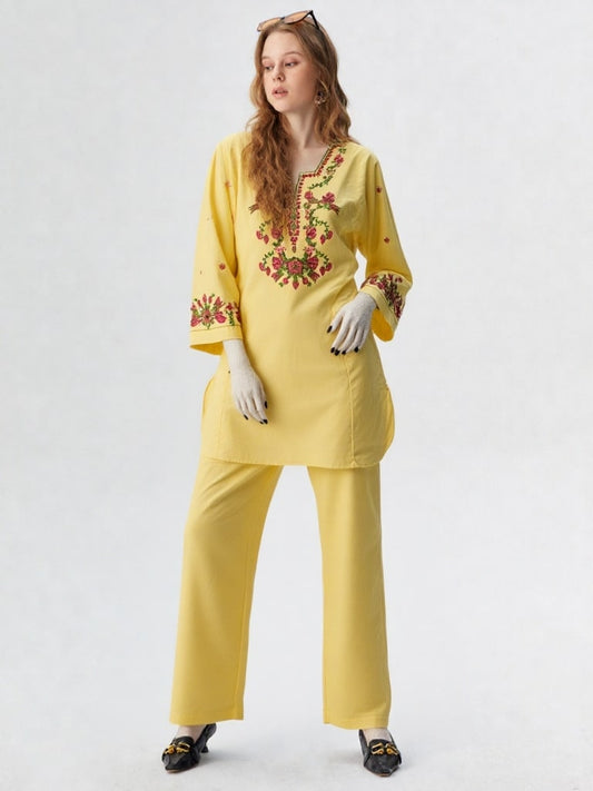 Rangzaar – 2 Piece Embroidered Cotton Co-ord Set for Girls & Women