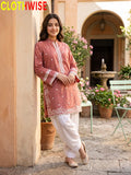 Lazawal – 2 Pcs Cotton Sequin Embroidered Kurti with White Farshi Shalwar