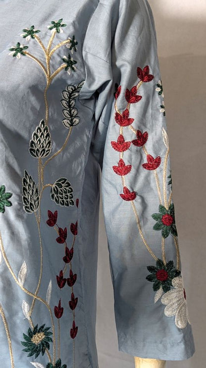 ESMIRA – Heavy Embroidered Cotton Co-Ord Set (2-Piece)