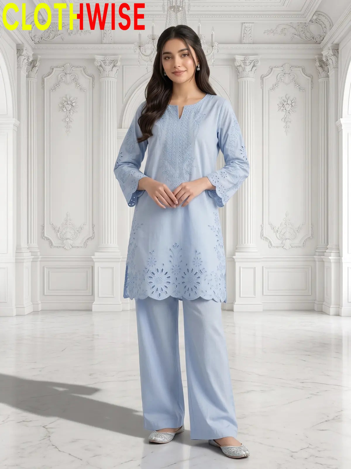 Flavia – Embroidered 2 Piece Co-ord Set for Women | Clothwise