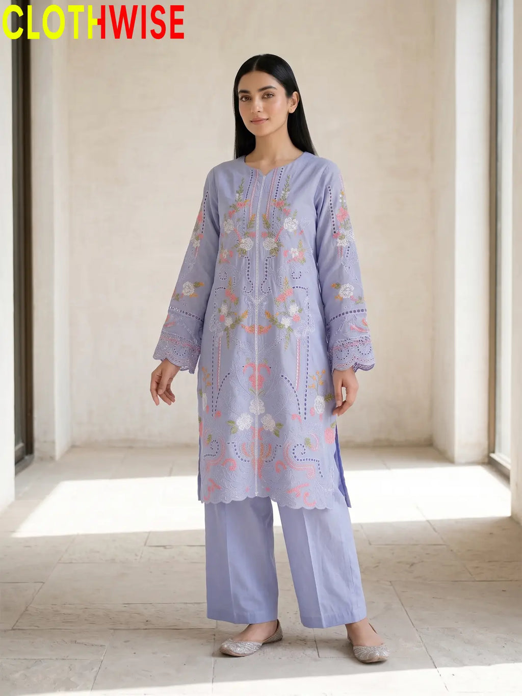 Dilkash – 3 Piece & 2 Piece Embroidered Lawn Suit with Embroidered Chiffion Dupatta