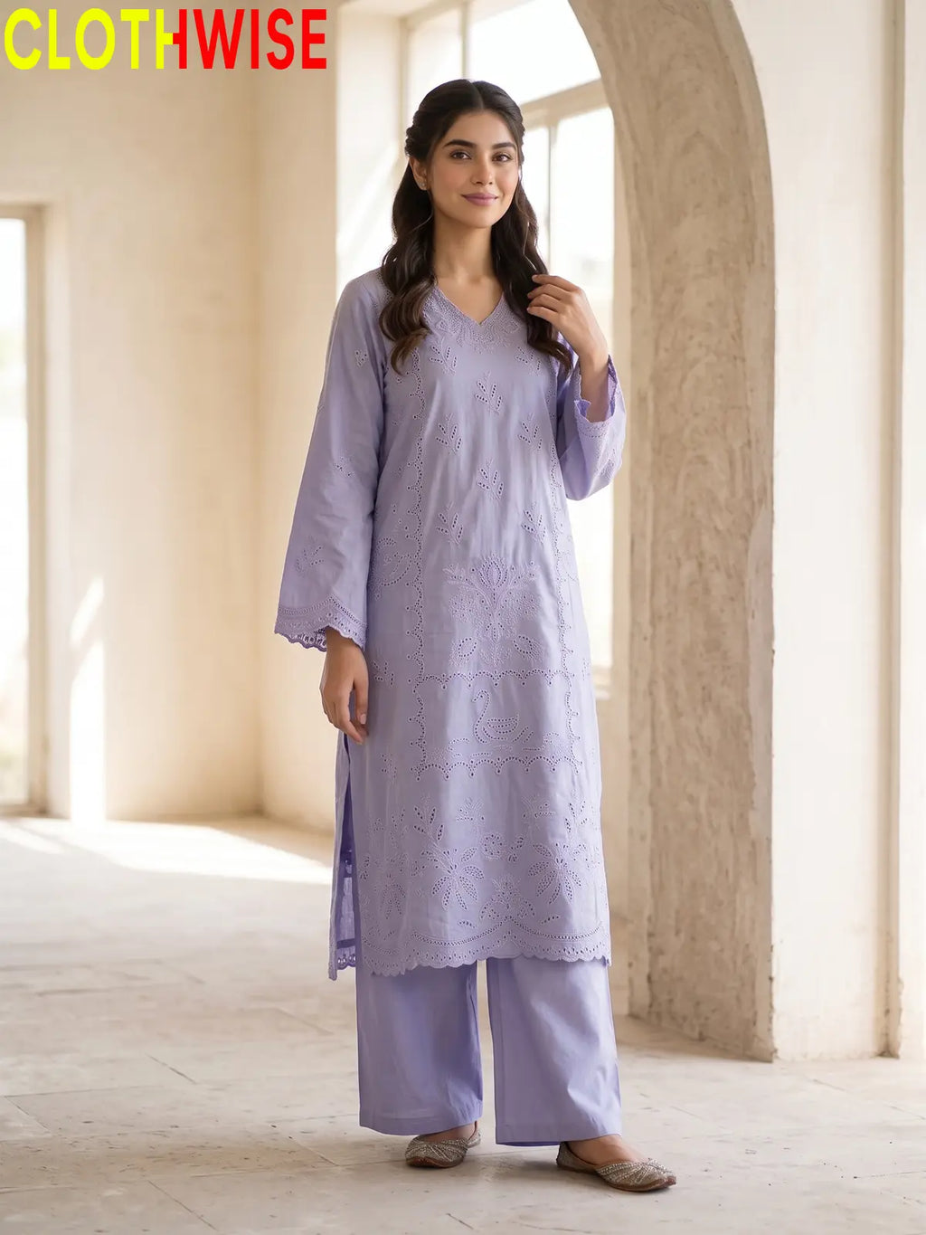 Mehrunisa – 2 & 3 Piece Embroidered Cutwork Lawn Suit with Chiffon Dupatta