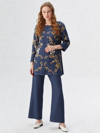 Elsa – Heavy Embroidered 2-Piece Co-ord Set with Farshi Trouser | CLOTHWISE