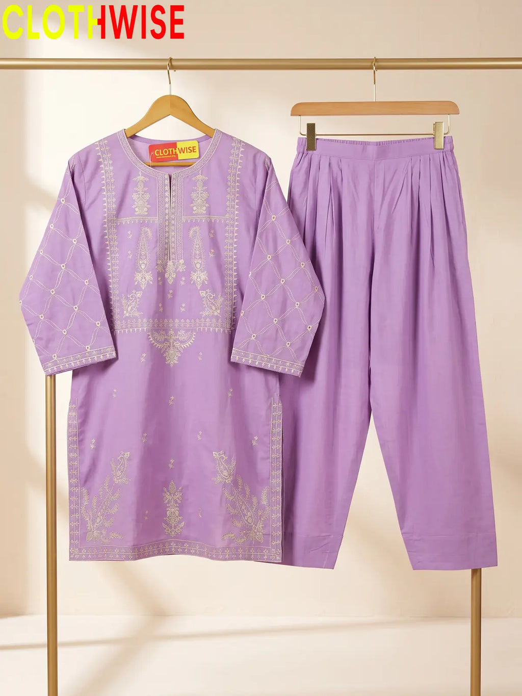Saccy – Embroidered 2 Piece Kurti & Shalwar Set for Women