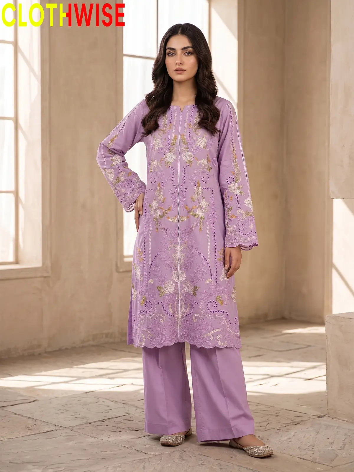Dilkash – 3 Piece & 2 Piece Embroidered Lawn Suit with Embroidered Chiffion Dupatta