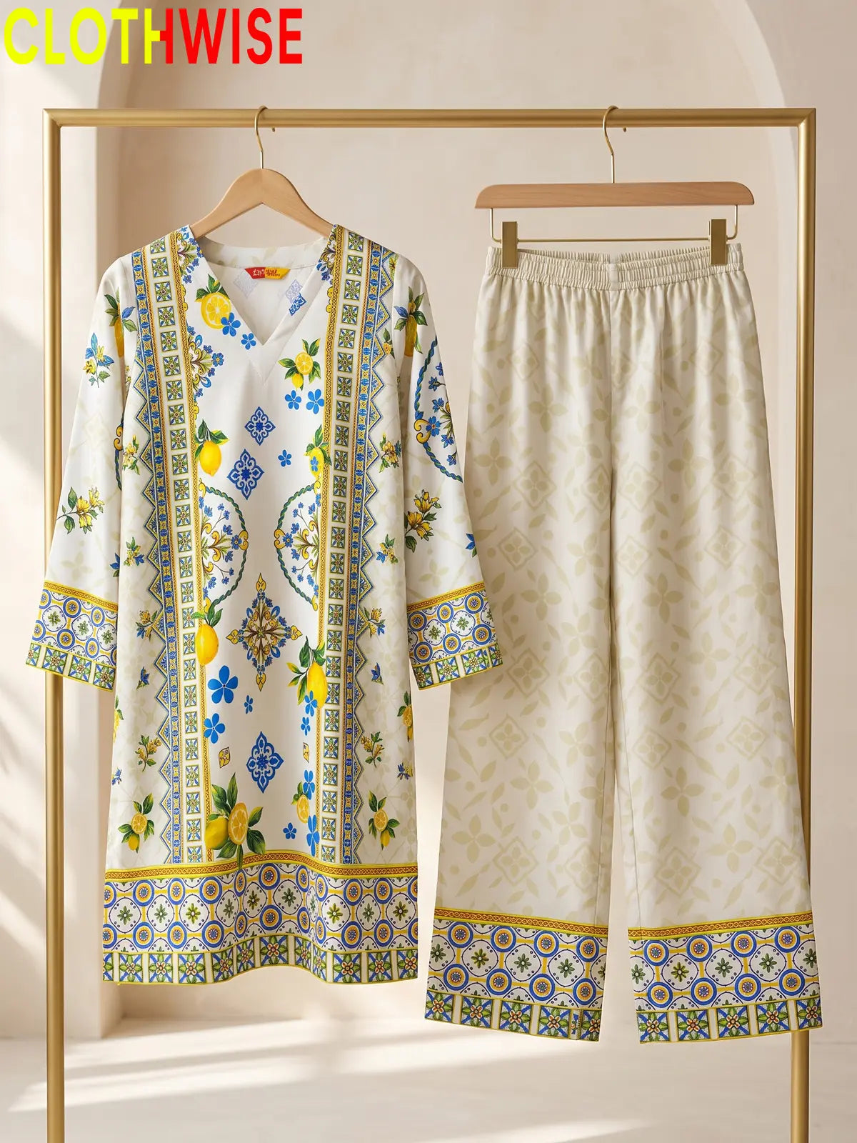 Garden Muse Printed 2-Piece Suit