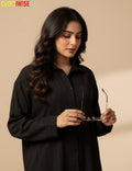 Urbanex – Western 2-Piece Lycra Black Co-Ord Set by Clothwise - Pakistani Women Pret | CLOTHWISE
