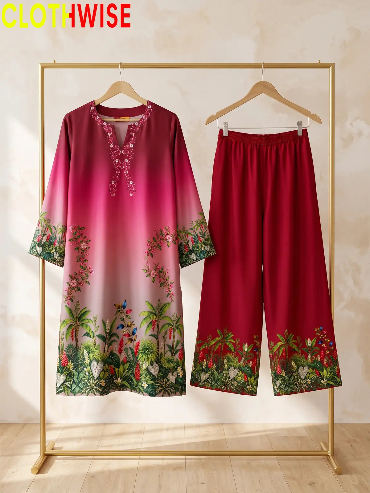 Garden Muse Printed 2-Piece Suit