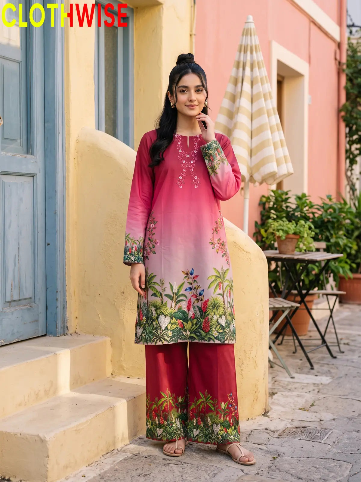 Garden Muse Printed 2-Piece Suit
