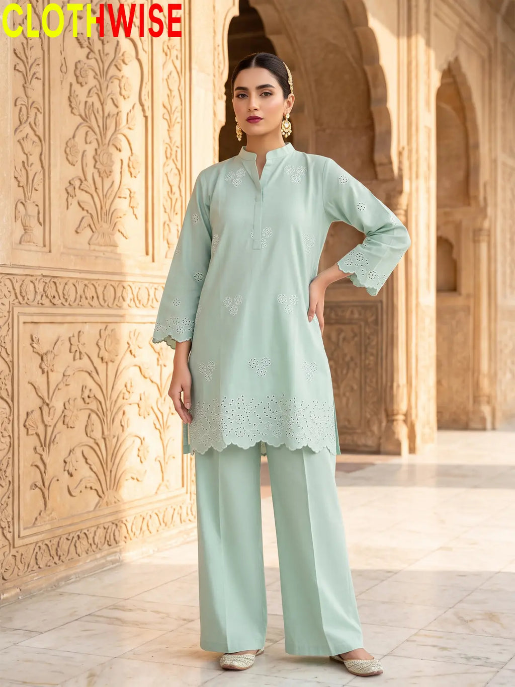 Zimal - Chikankari Embroidered 2Pc Cotton Suit | Eastern Wear