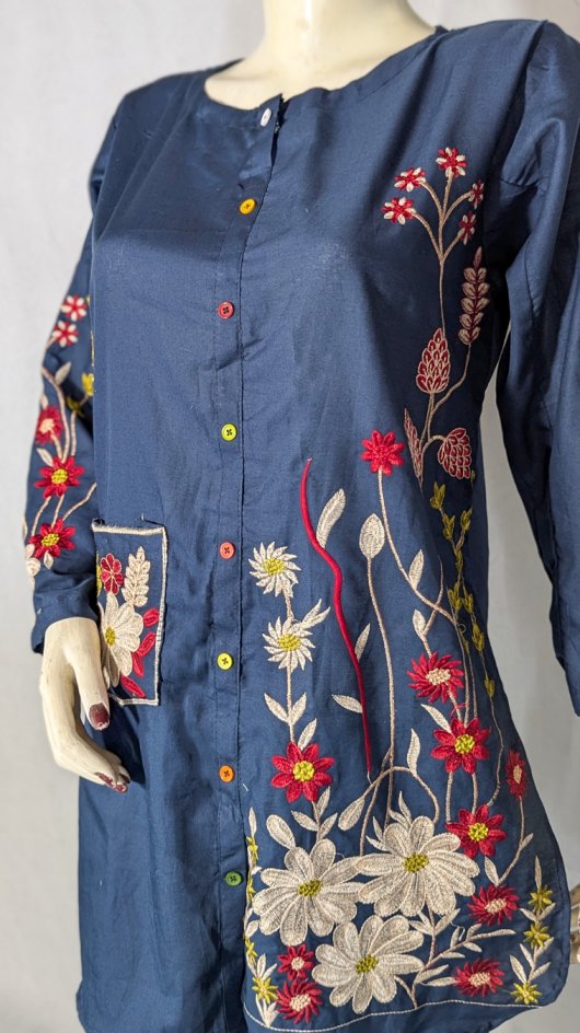 ESMIRA – Heavy Embroidered Cotton Co-Ord Set (2-Piece)