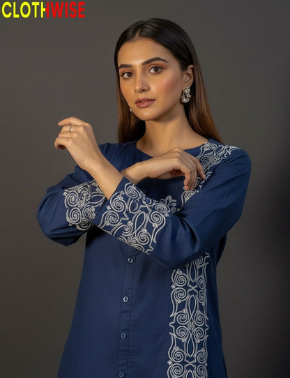 Cotton Embroidered Co-ord for Women – Elegant Design