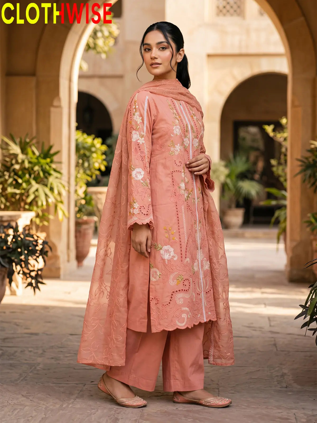 Dilkash – 3 Piece & 2 Piece Embroidered Lawn Suit with Embroidered Chiffion Dupatta