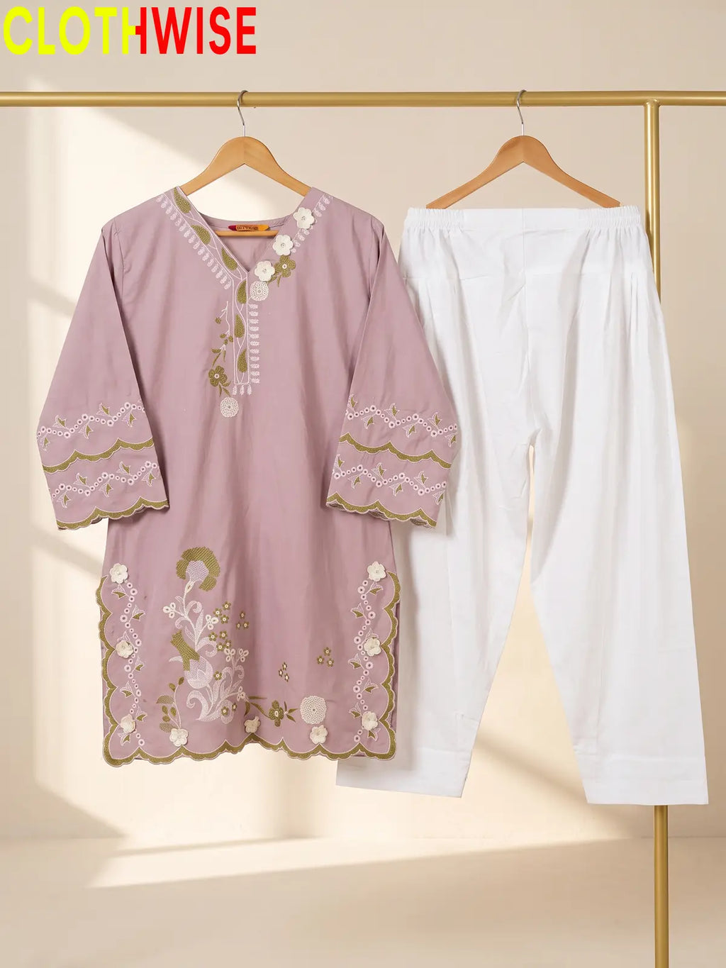 Amaltas – Embroidered Kurti with Shalwar | Women's 2 Piece Suit | Clothwise