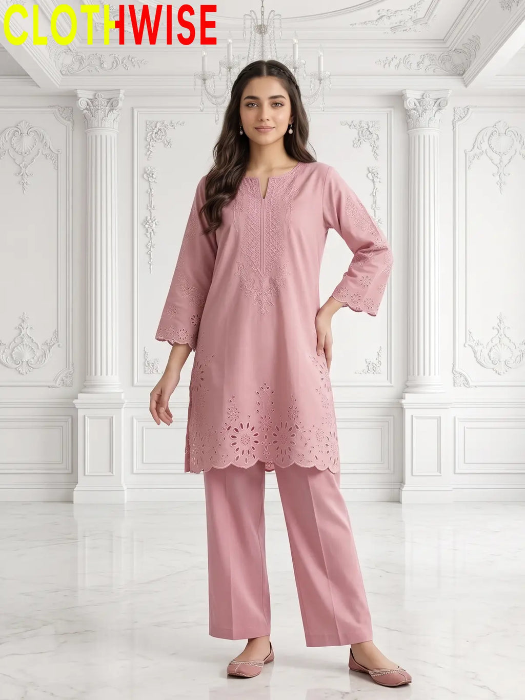 Flavia – Embroidered 2 Piece Co-ord Set for Women | Clothwise