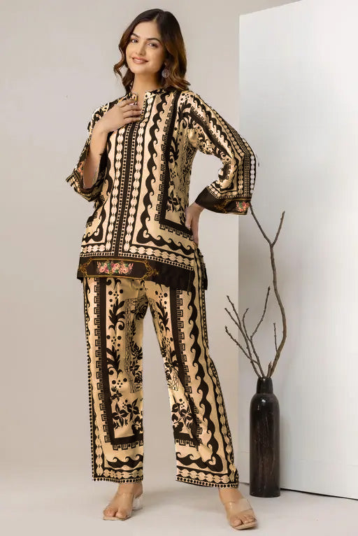 Saiyaara – Printed Slub Lawn Co-ord Set
