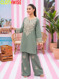 Ebony – Embroidered Cotton Kurta with Embroidered Wide-Leg Palazzo | 2Pc Suit