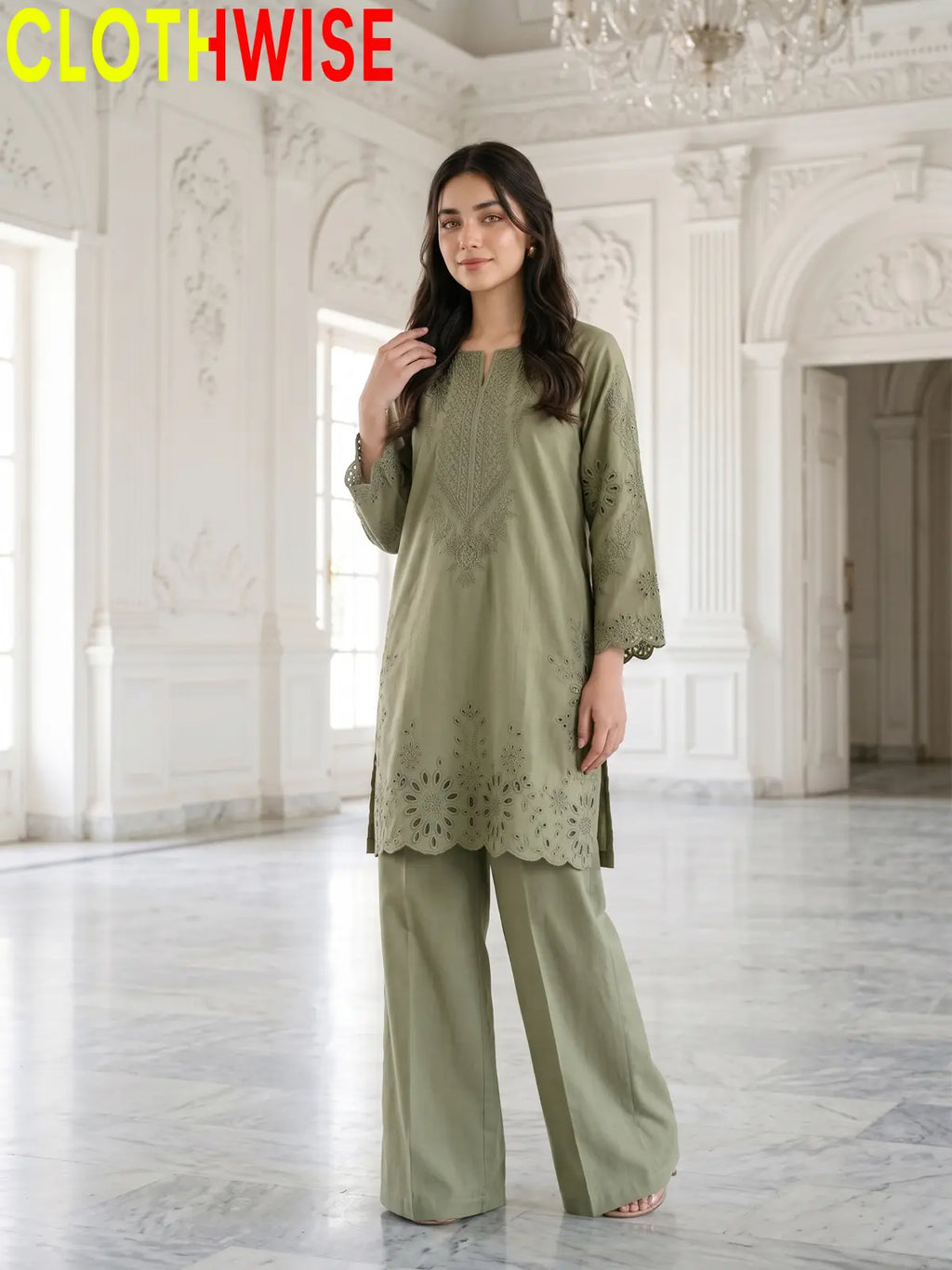 Flavia – Embroidered 2 Piece Co-ord Set for Women | Clothwise