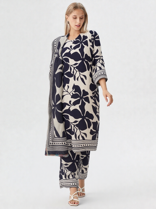 Slub Essence – 3-PCS/2PC Printed Slub Lawn by Clothwise