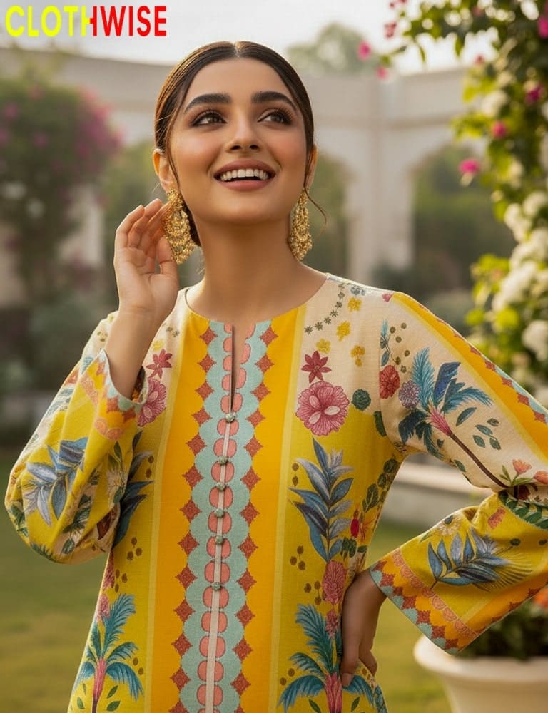 Classic printed lawn 2-piece dress by Clothwise