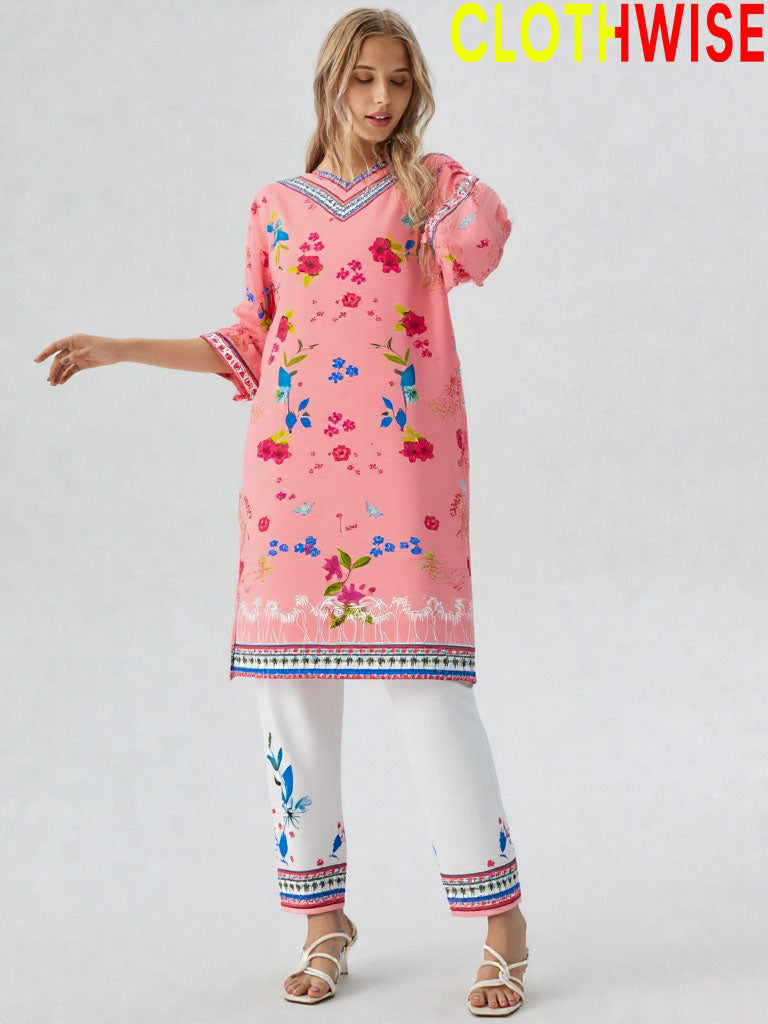 Slub Essence – 2PC Printed Slub Lawn by Clothwise