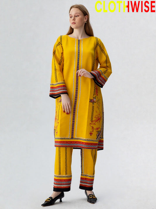Slub Essence – 2PC Printed Slub Lawn by Clothwise