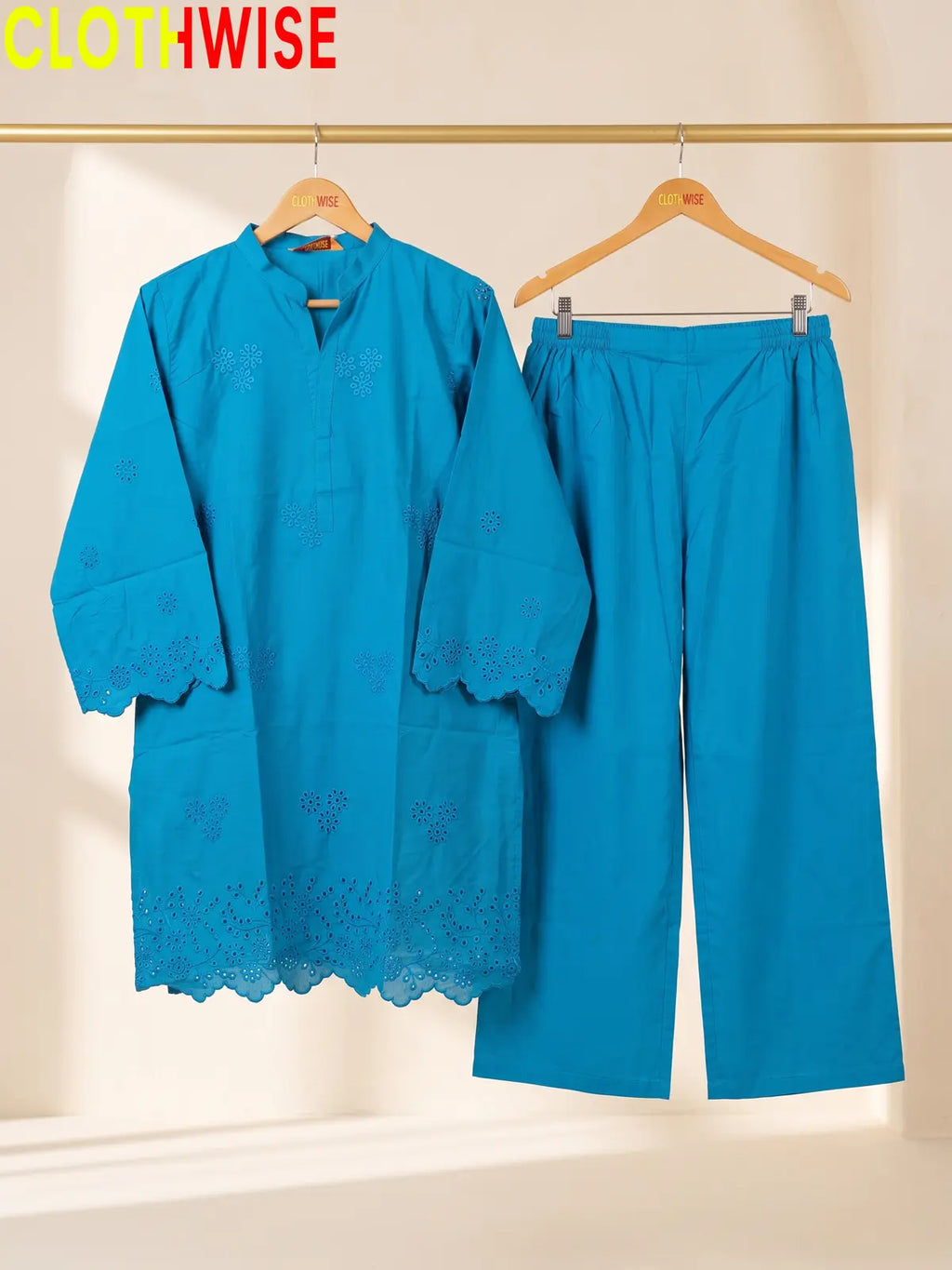 Zimal - Chikankari Embroidered 2Pc Cotton Suit | Eastern Wear