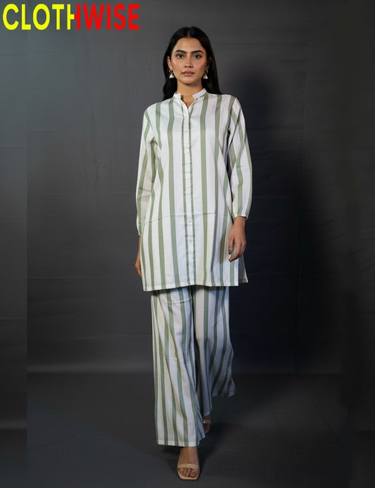 womens wearing viscose cotton co-ord set by clothwise