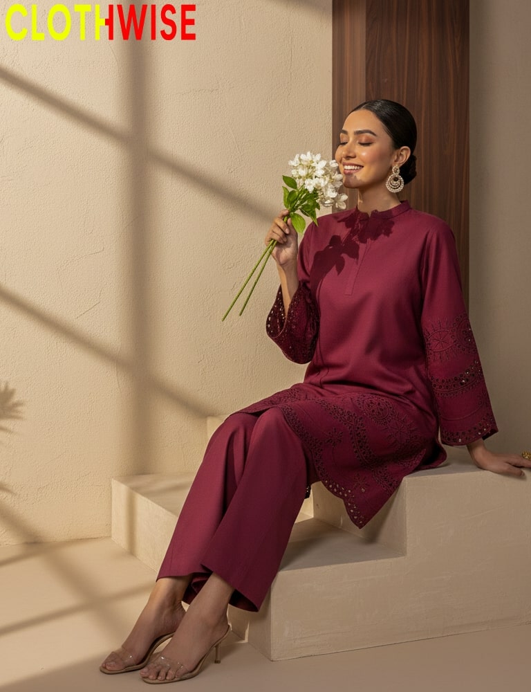 Cottoncut – Premium Cotton Co-Ord Set Featuring Heavy Cutwork Embroidery