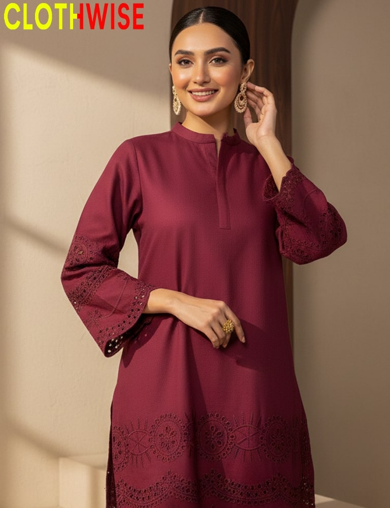 Cottoncut – Premium Cotton Co-Ord Set Featuring Heavy Cutwork Embroidery