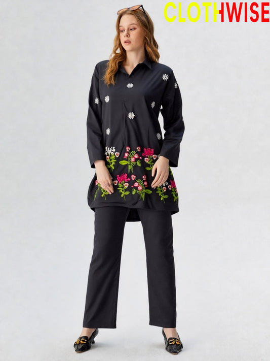 Noor – Aesthetic Embroidered Co-Ord Set