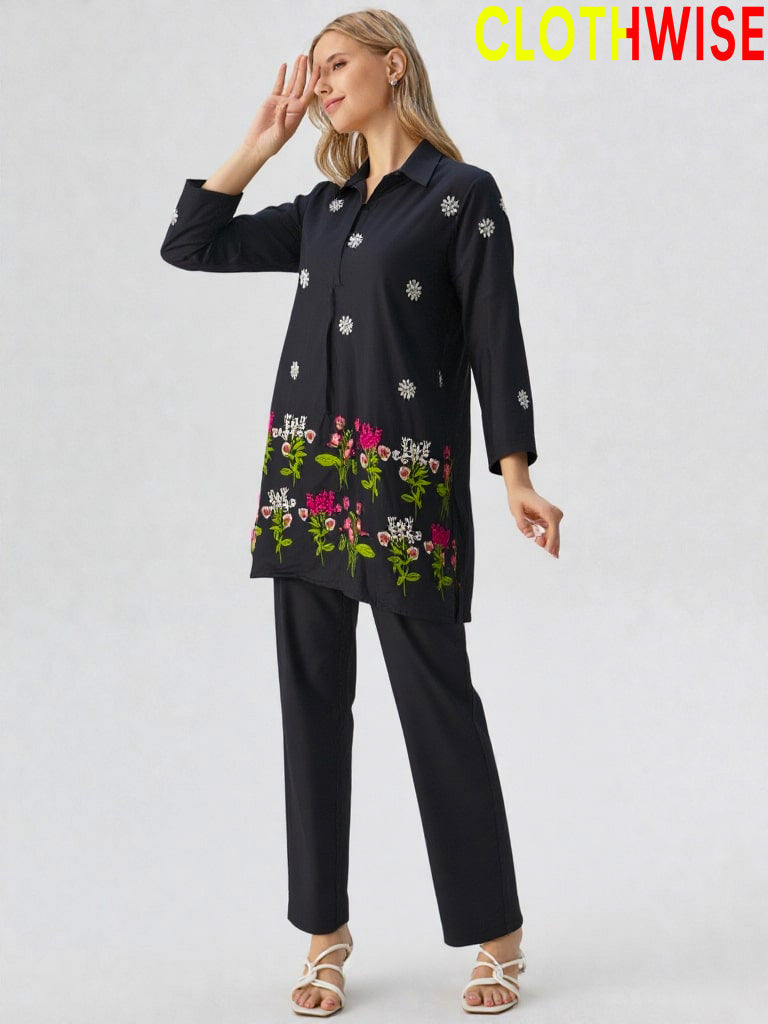 Noor – Aesthetic Embroidered Co-Ord Set
