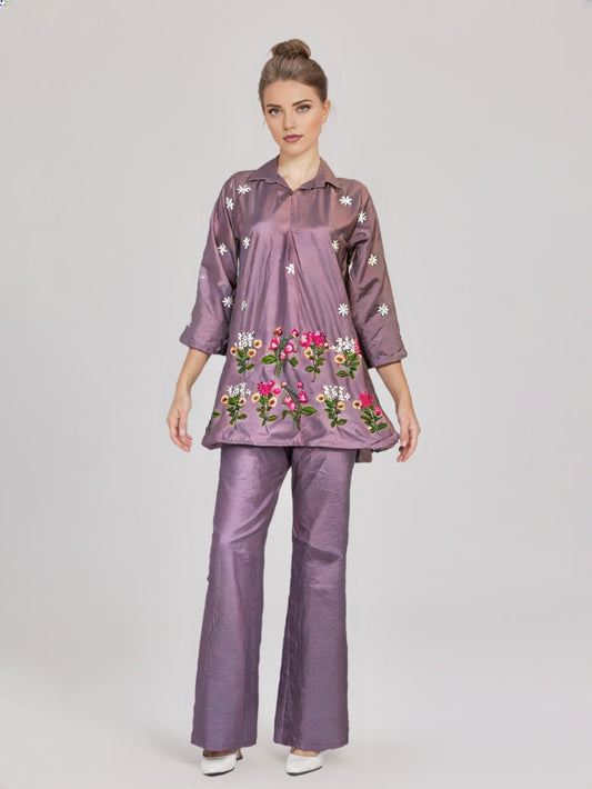 Noor – Aesthetic Embroidered Co-Ord Set