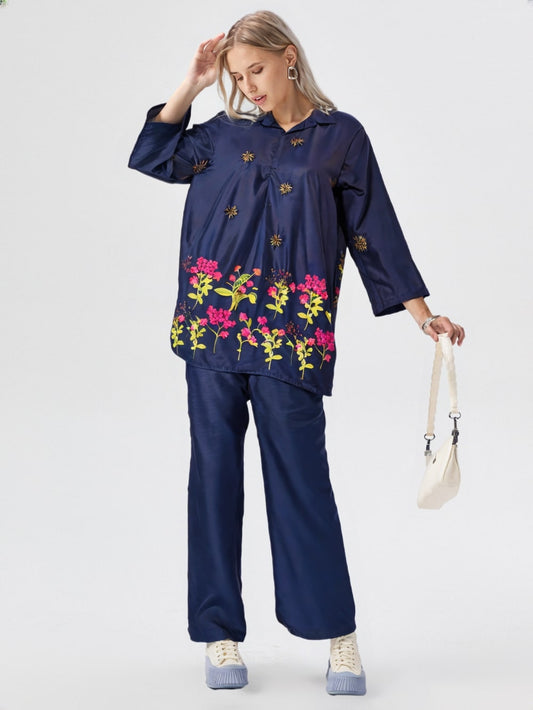 Noor – Aesthetic Embroidered Co-Ord Set