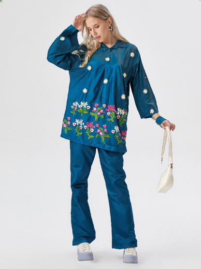Noor – Aesthetic Embroidered Co-Ord Set