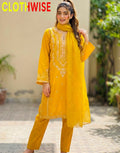 Ornate – Mustard Yellow Embroidered 3-Piece Lawn Suit with Chiffon Dupatta - Pakistani Women Pret | CLOTHWISE